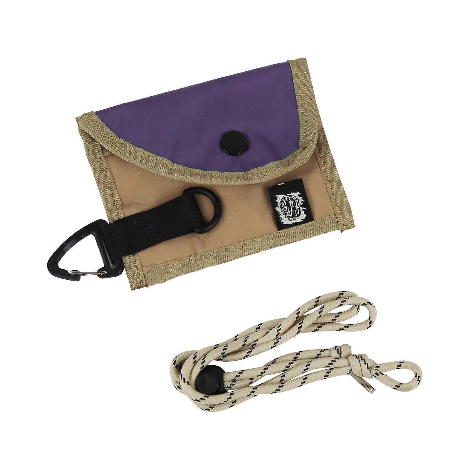 RFID Travel Wallet Neck Pouch with Adjustable Strap, Hidden AntiTheft Design, Purple