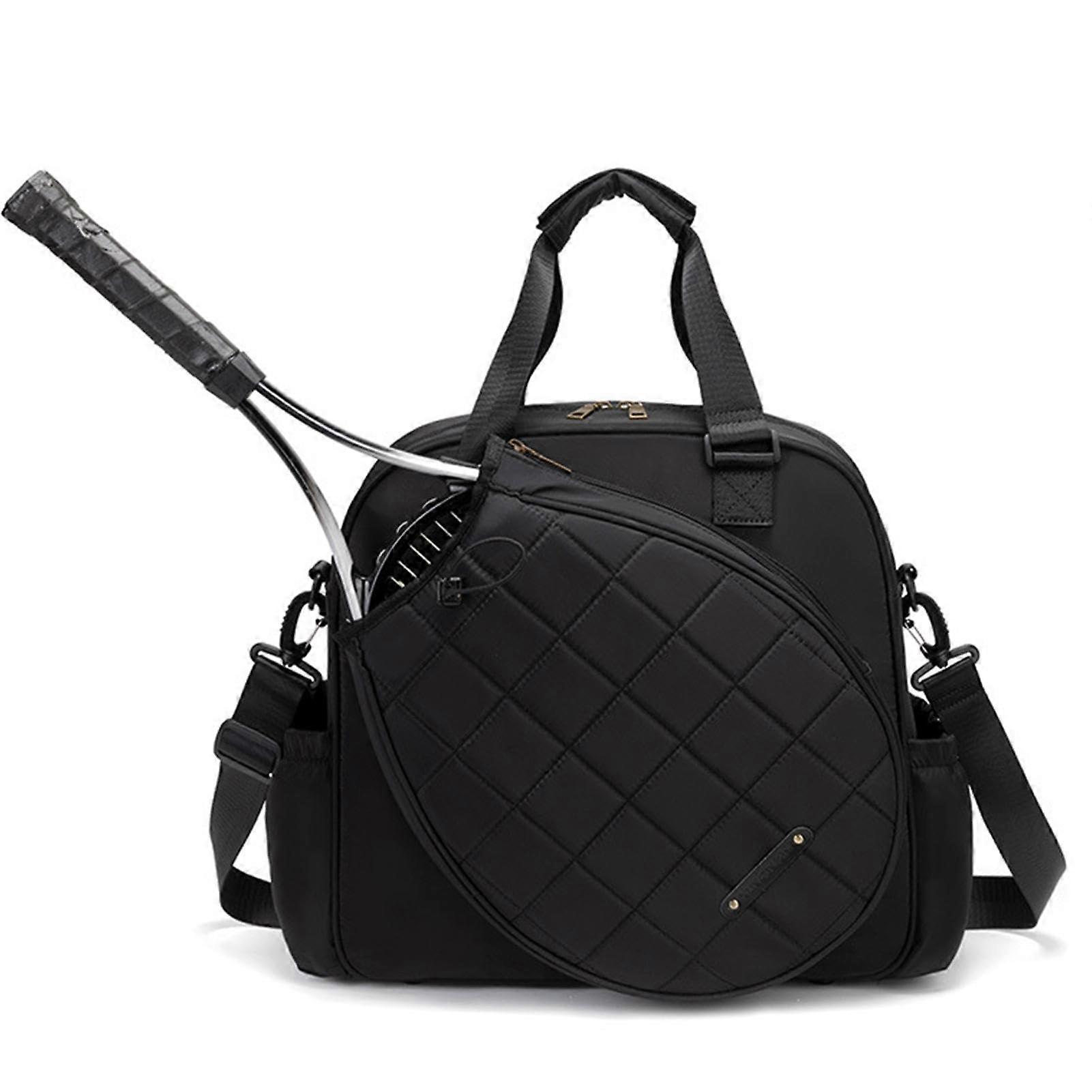 Waterproof Tennis Racket Bag with Adjustable Shoulder Strap, Fits Badminton, Large Opening Access