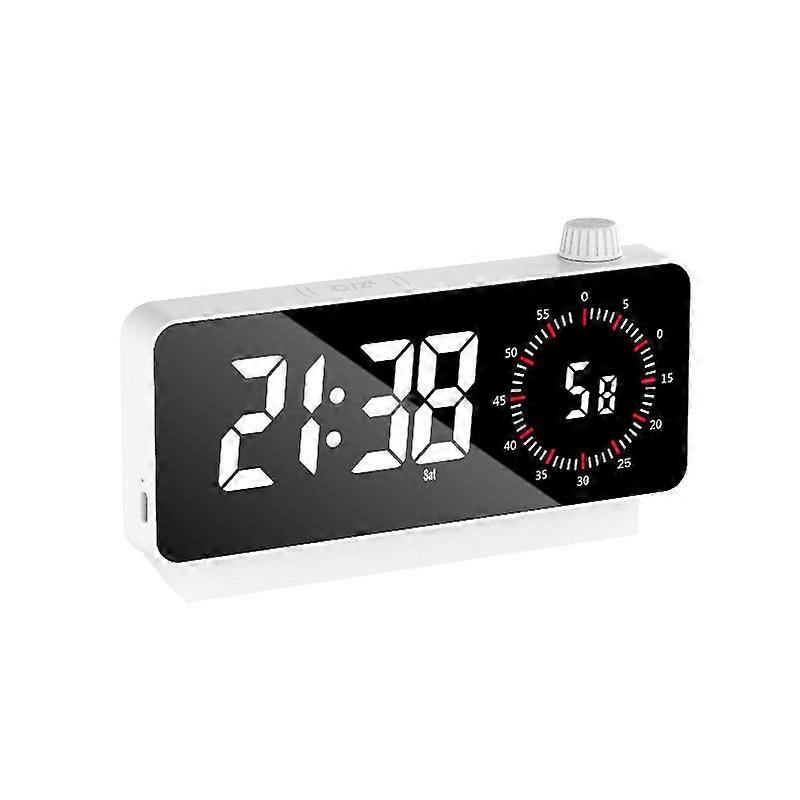 LED Screen Mirror Charging Alarm Clock Reminder Visual Timer
