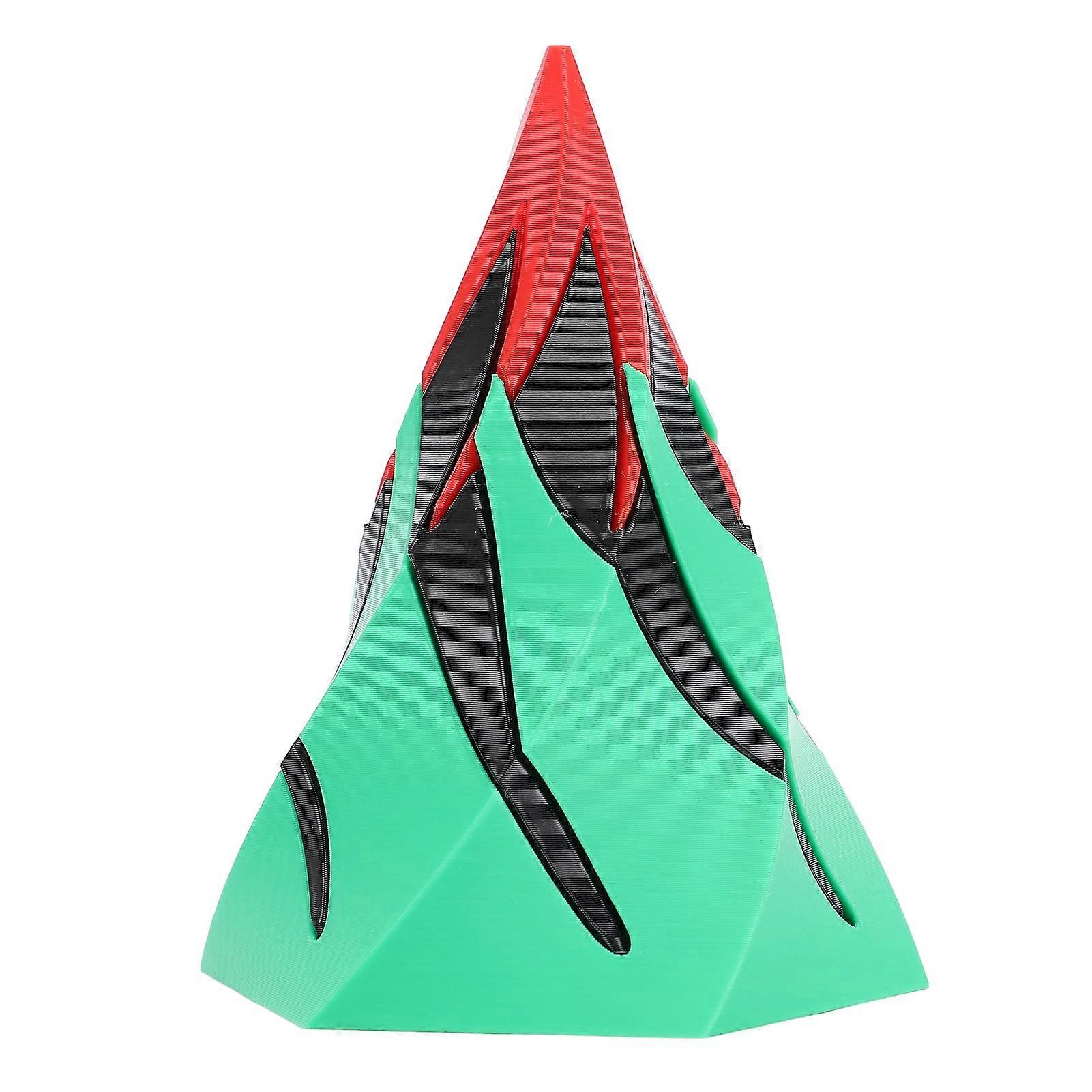 Volcano Shaped 3D Printed Fidget Spinner with Smooth Sliding Motion and Durable PLA Construction