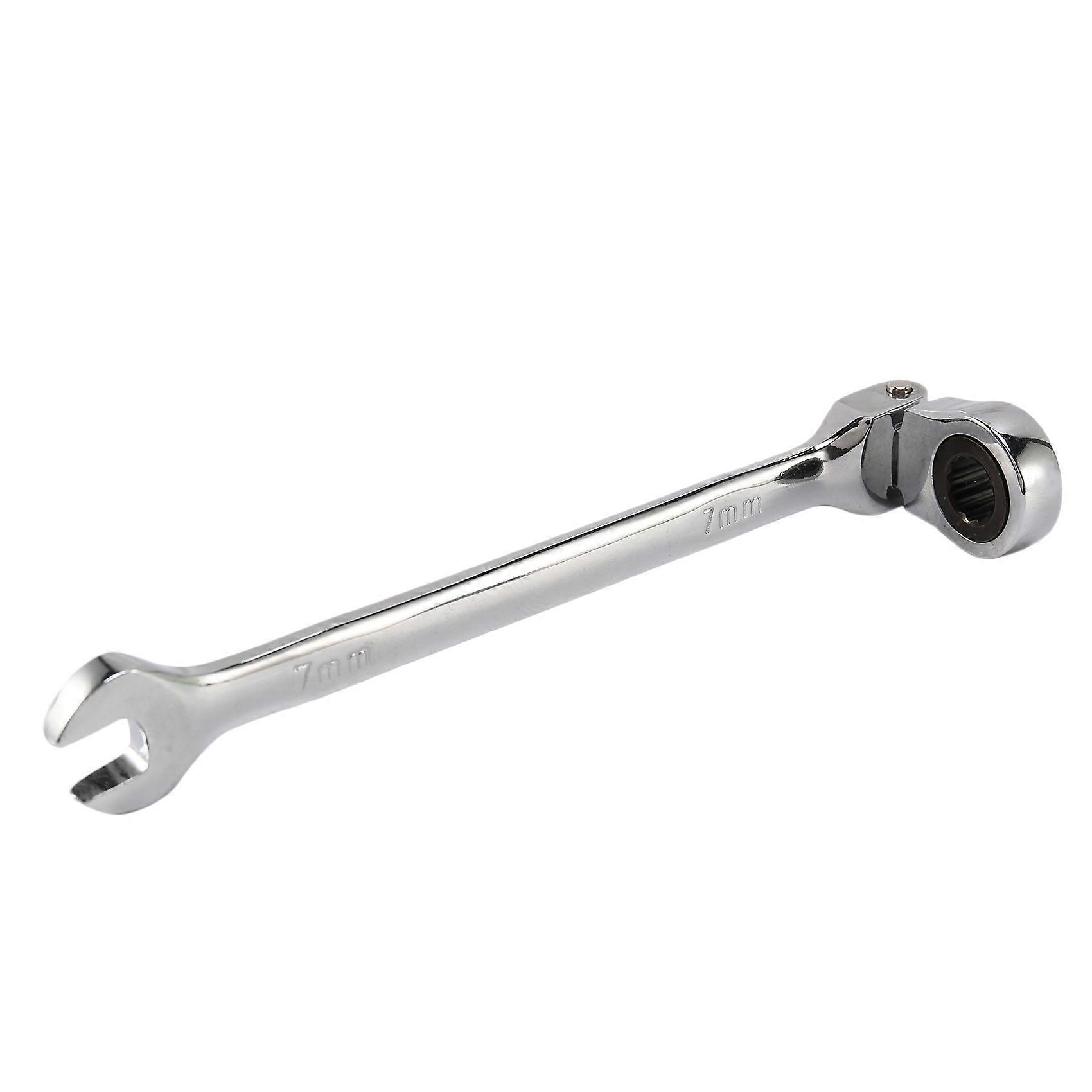 7mm Flexible Head Ratchet Action Wrench Spanner Nut Tool