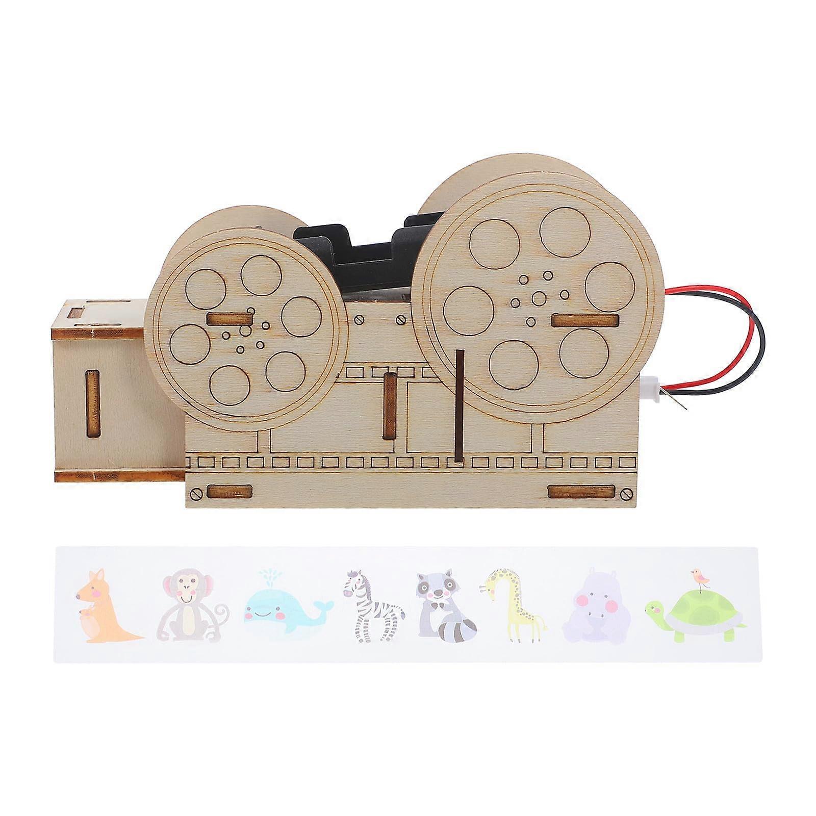 DIY Science Projector Kit Wooden STEM Optics Puzzle for Kids Interactive Educational Learning