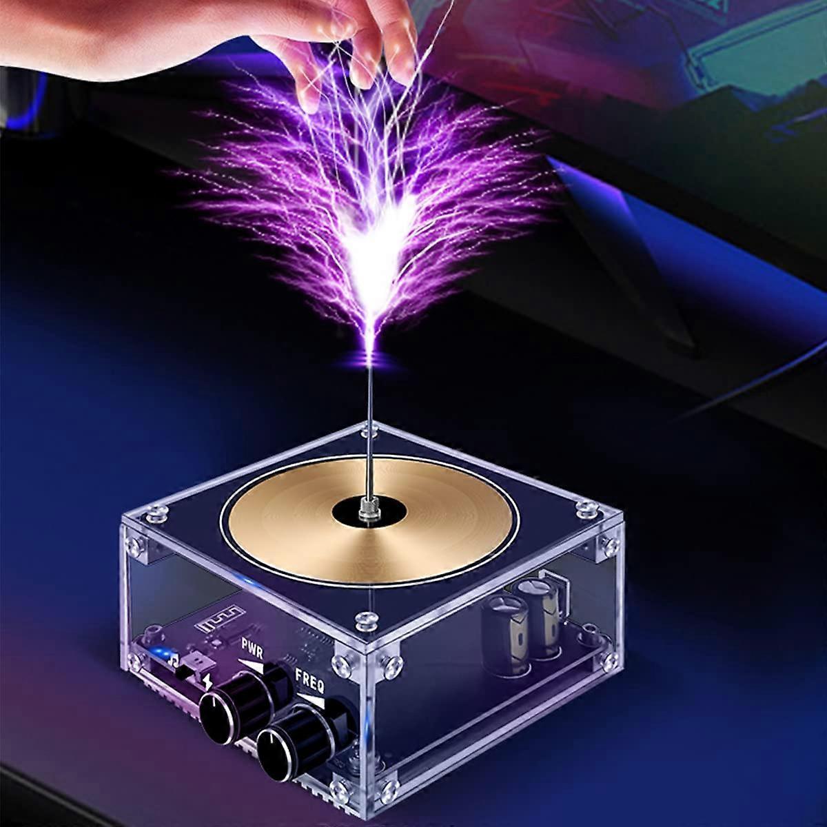 Solid State Music Tesla Coil with Touchable Arc, Desktop Lightning Display for Science Experiments
