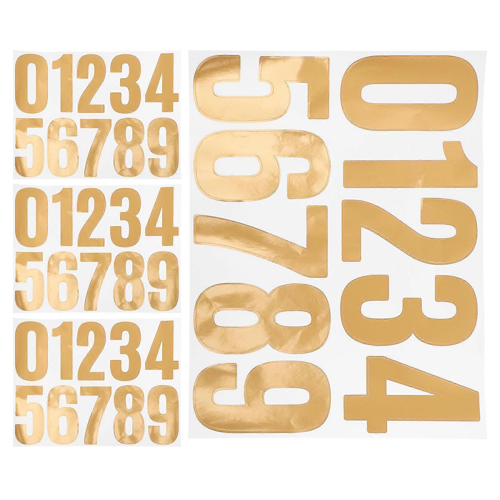 Signage Self-Adhesive Number Stickers For Mailbox Identification Elegant Design 4 Sets