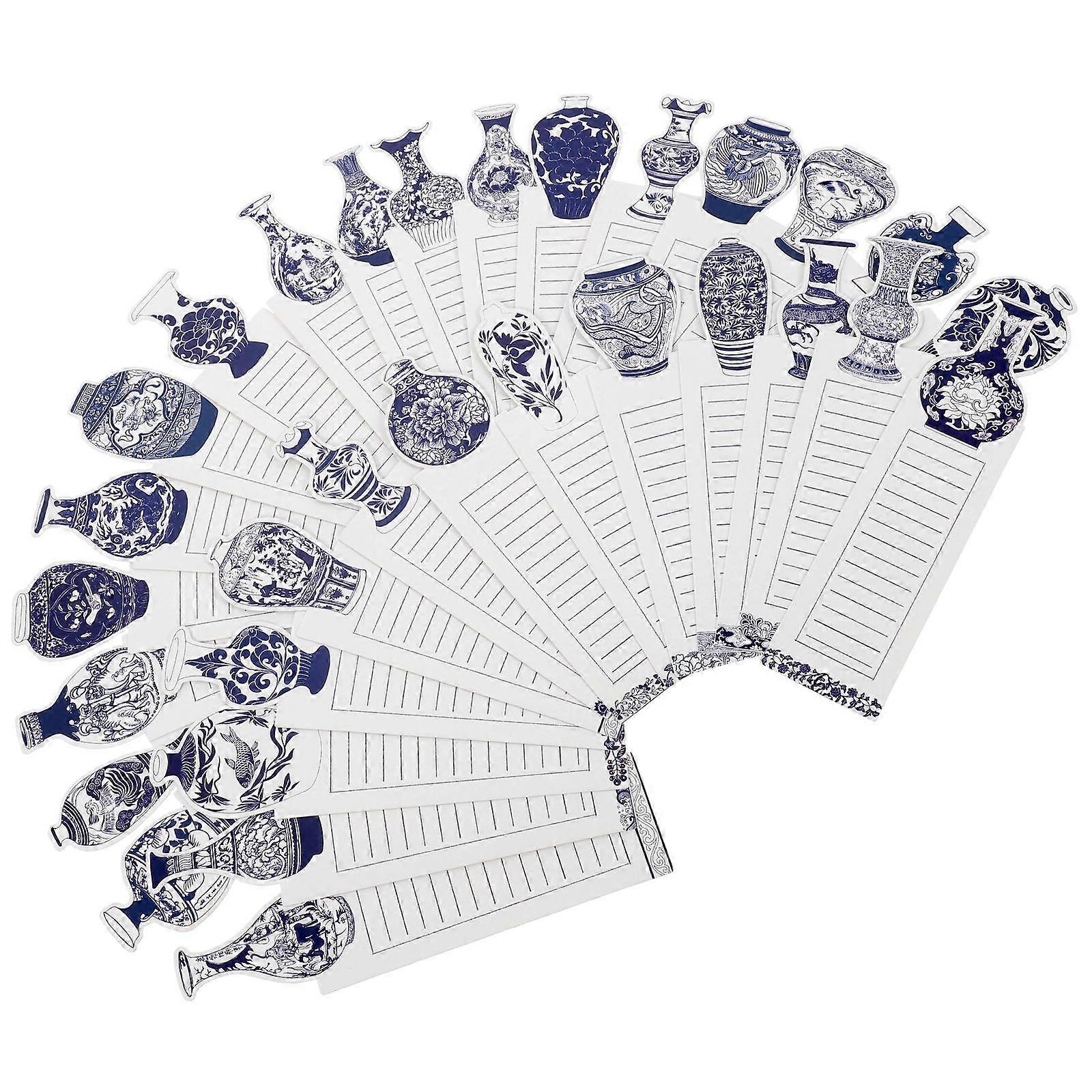 Chinese Style Bookmarks Lined Paper for DIY Decoration 120 Sheets Set
