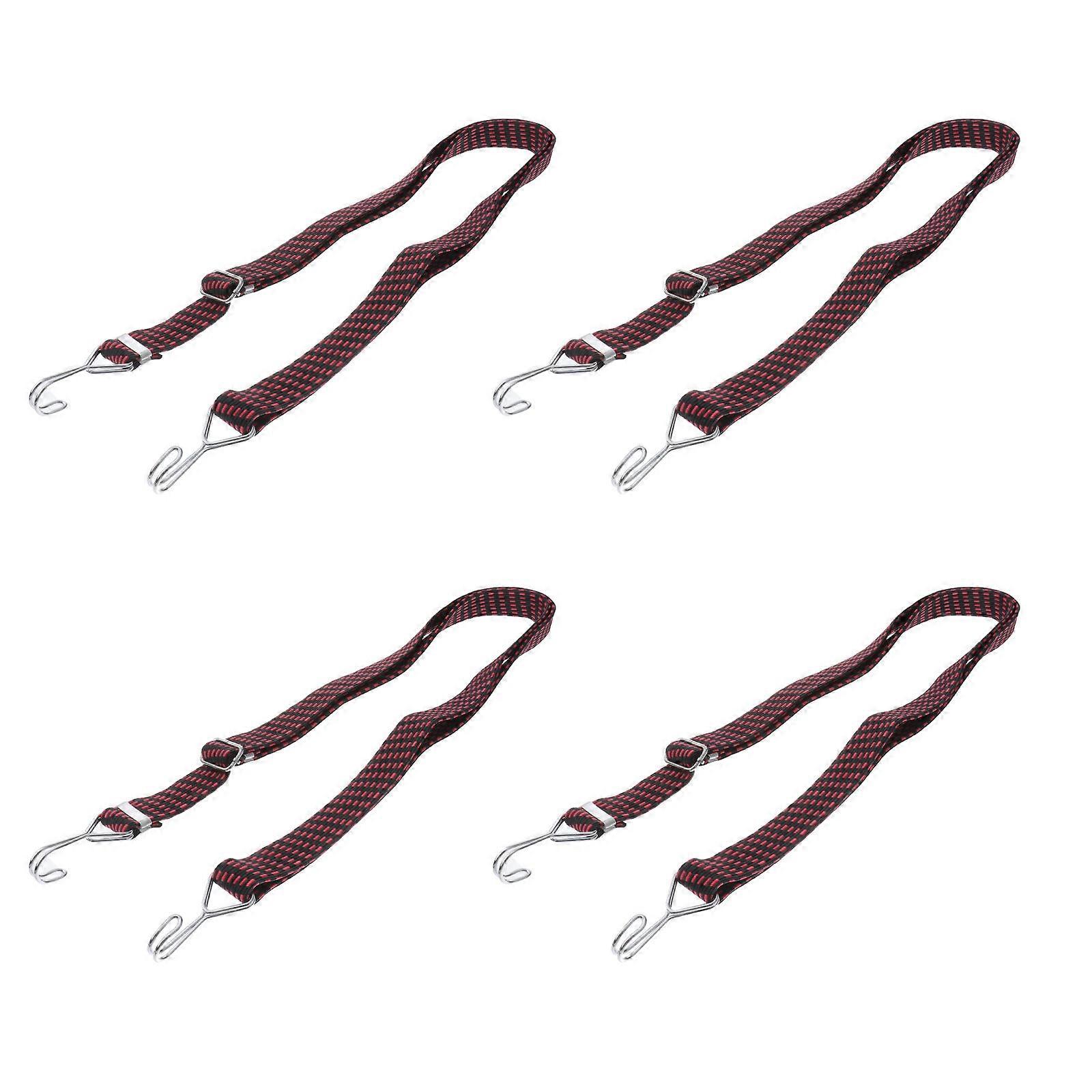 Binding Rope for Luggage Adjustable Bungee Cords for Luggage Use 8Pcs Red