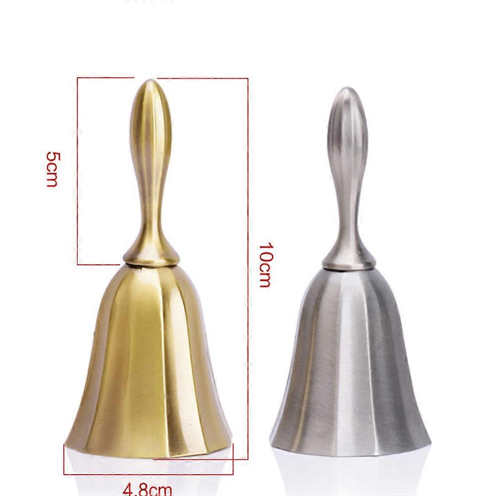 Party Handbell Retro Serving Bell Portable for Restaurant Silver