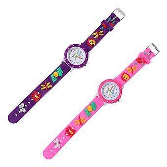 Cartoon 3D Watch for Kids Creative Wrist Watch 2Pcs Assorted Color