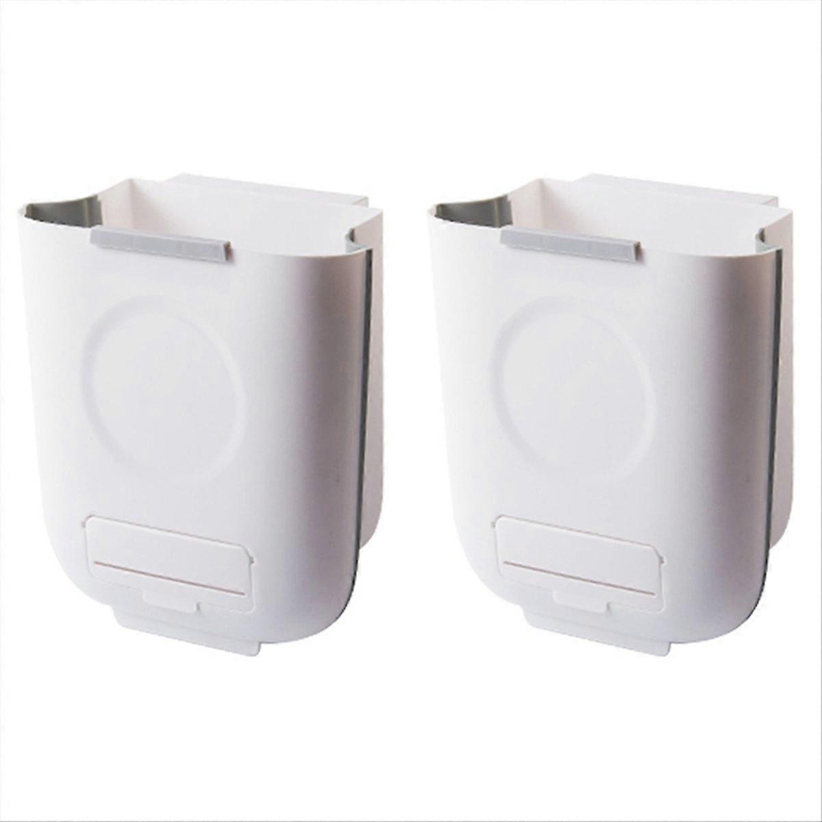 Kitchen Trash Can, Waste Bin,Hang Garbage Can White
