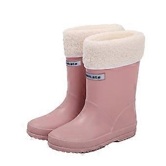 Regenlaarzen voor peuters (jongens en meisjes), waterdicht, lichtgewicht, zachte zool, voering van katoenmix, rood, maat 5-6 jaar
