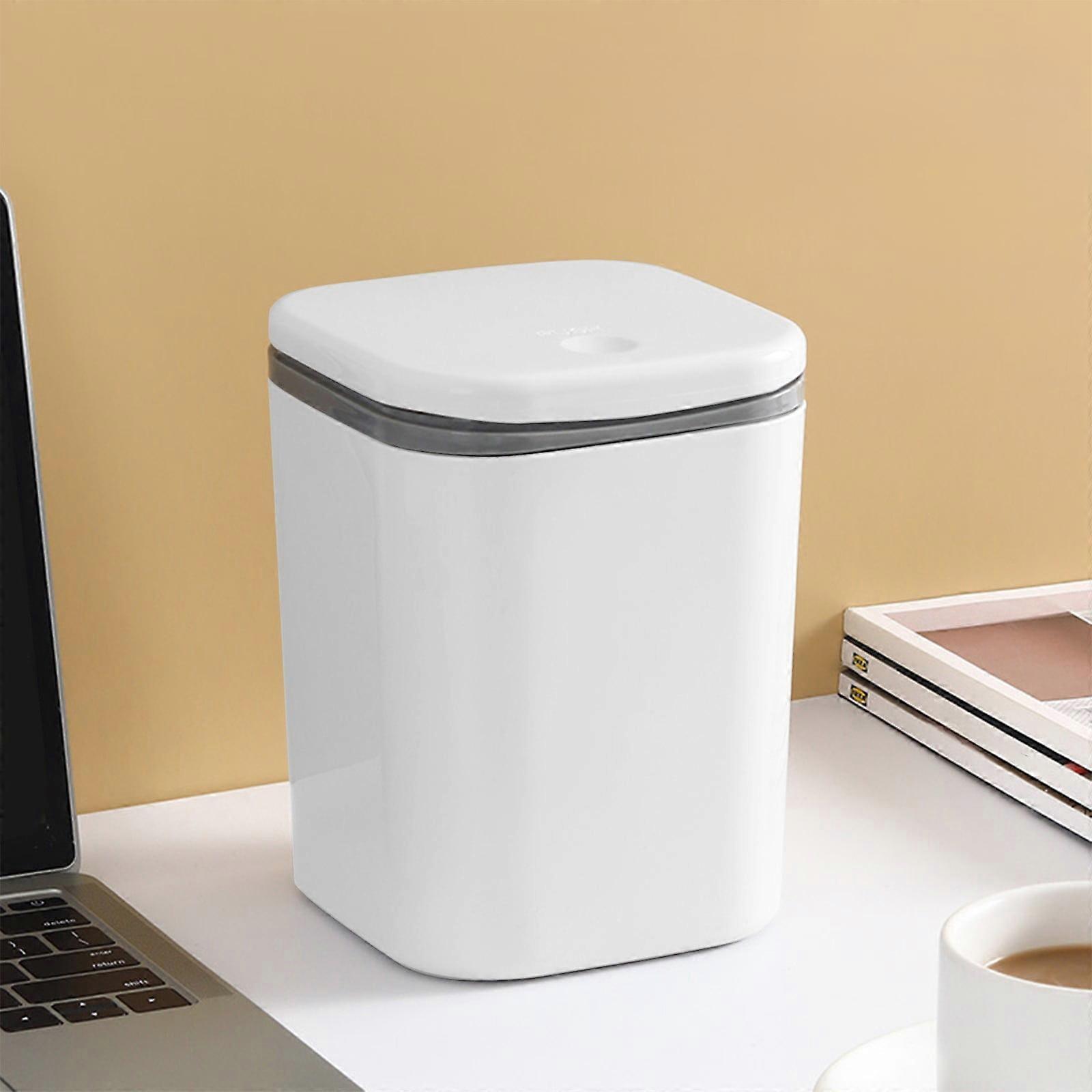 Mini Plastic Waste Can, 2 L/0.5 Gallon Push-Button Trash Can