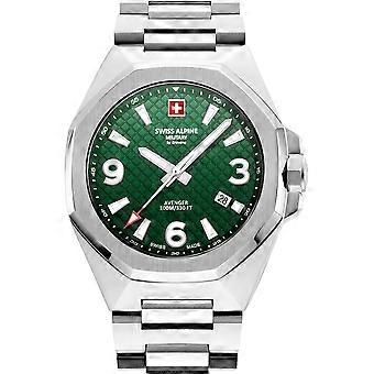 Swiss Alpine Military Silver Edelstahl 7005.1134 Herrenuhr