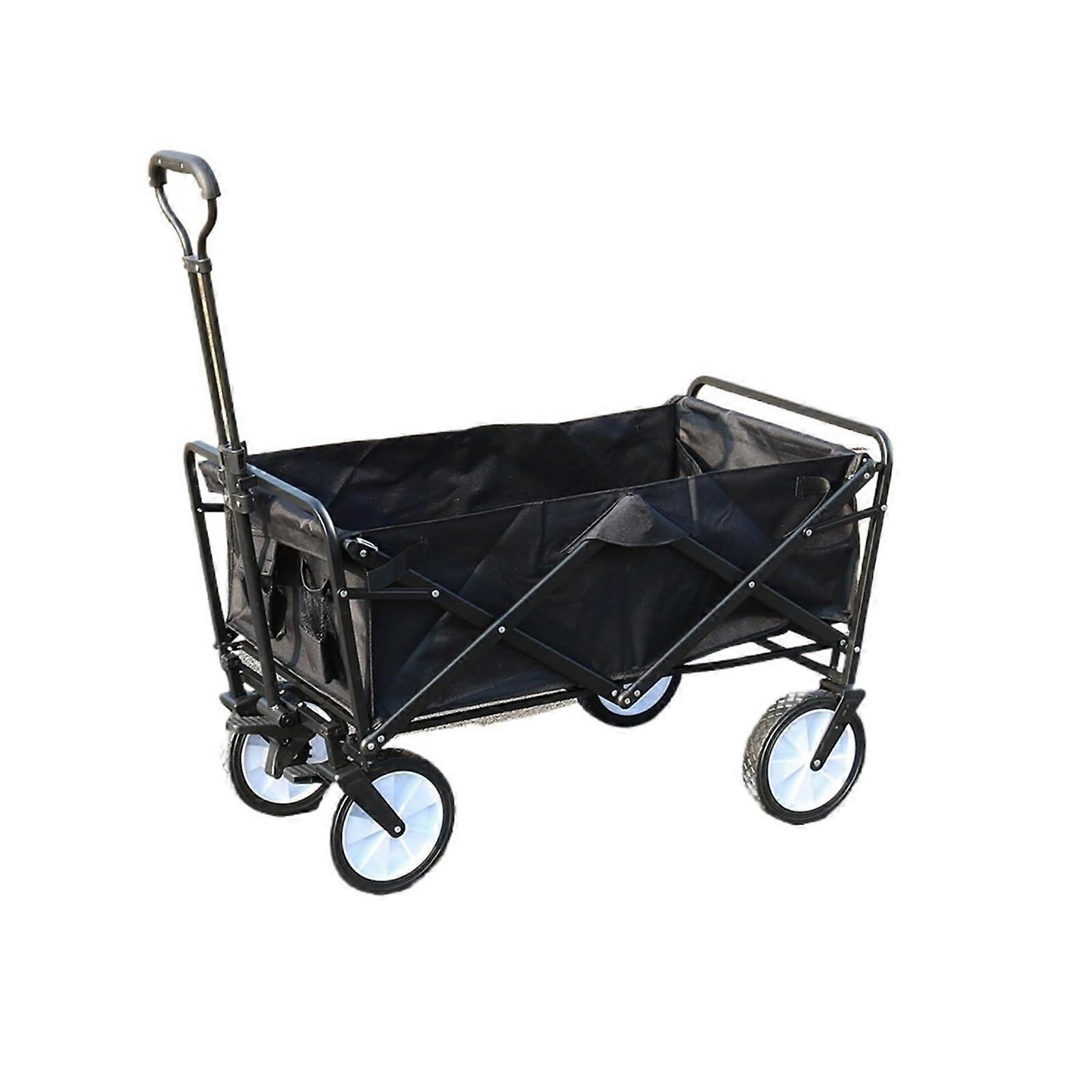 Carro plegable resistente para playa, camping y compras.