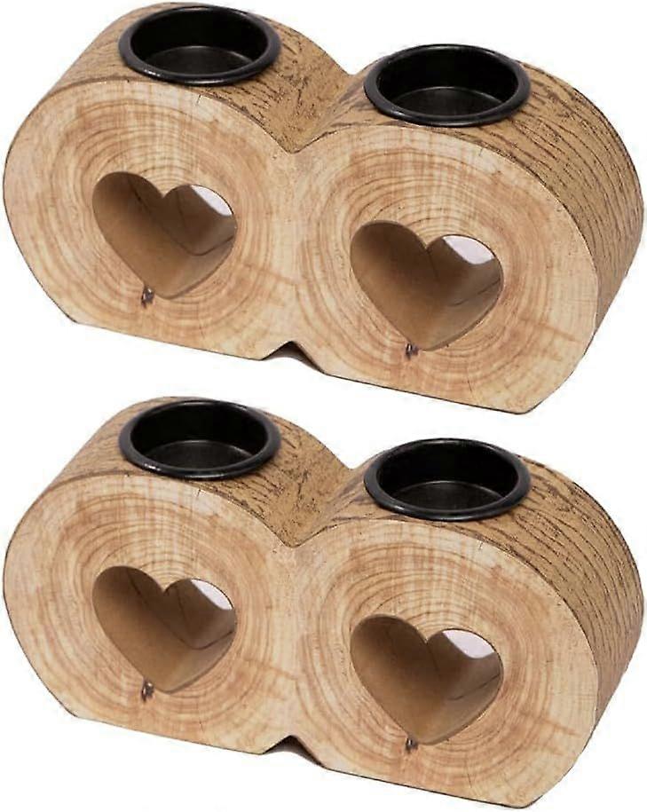 Heart Shaped Candle Holder for Tealight Candles, Rustic Wedding