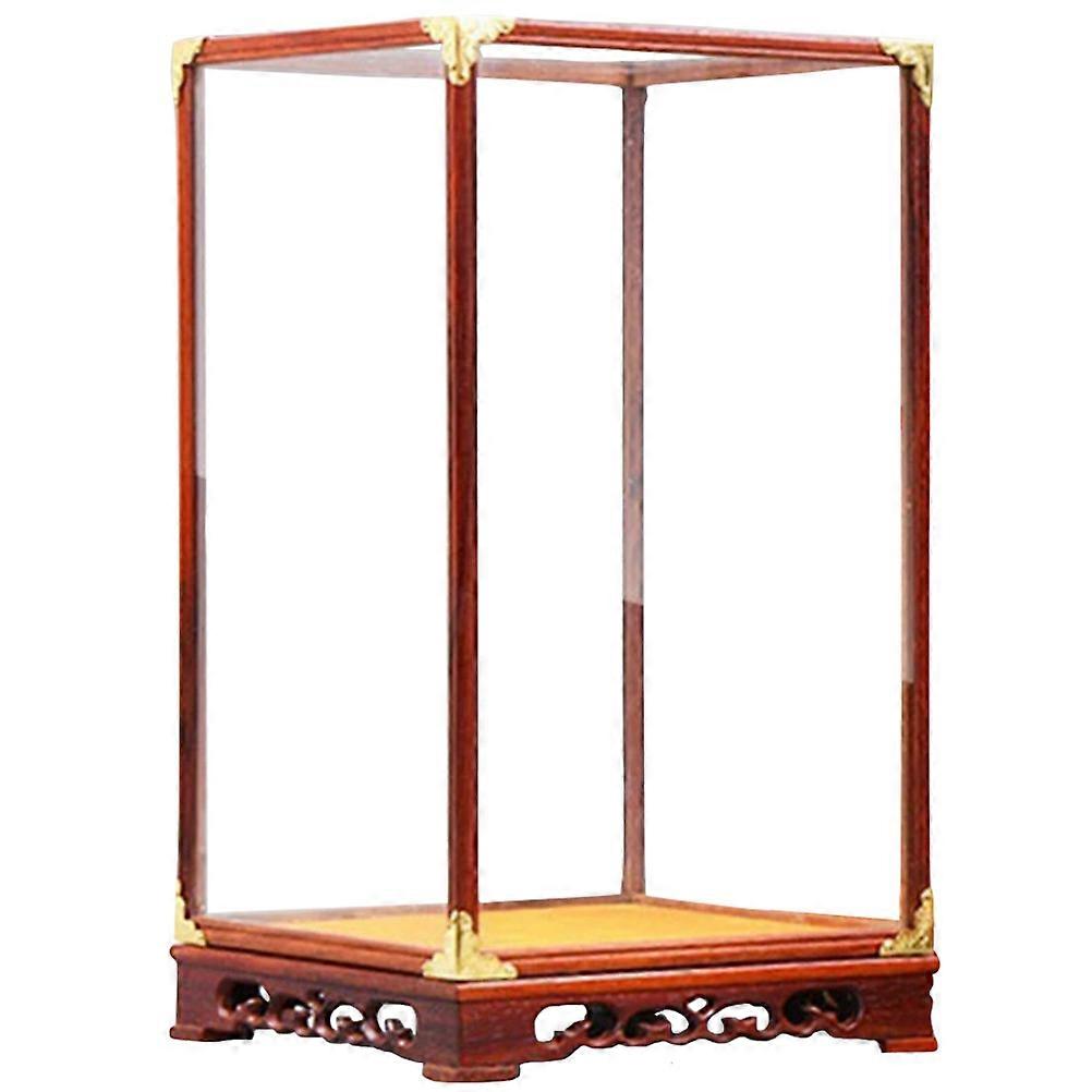 Glass Display Box Multi-Function Desktop Display Case Buddha Protective Box