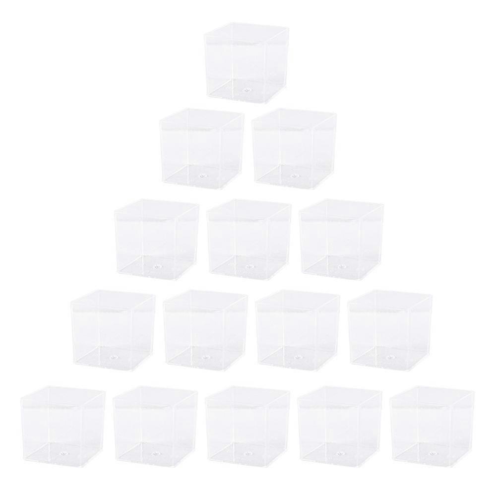 Shape Mousse Cups Transparent Containers for Storage 50Pcs