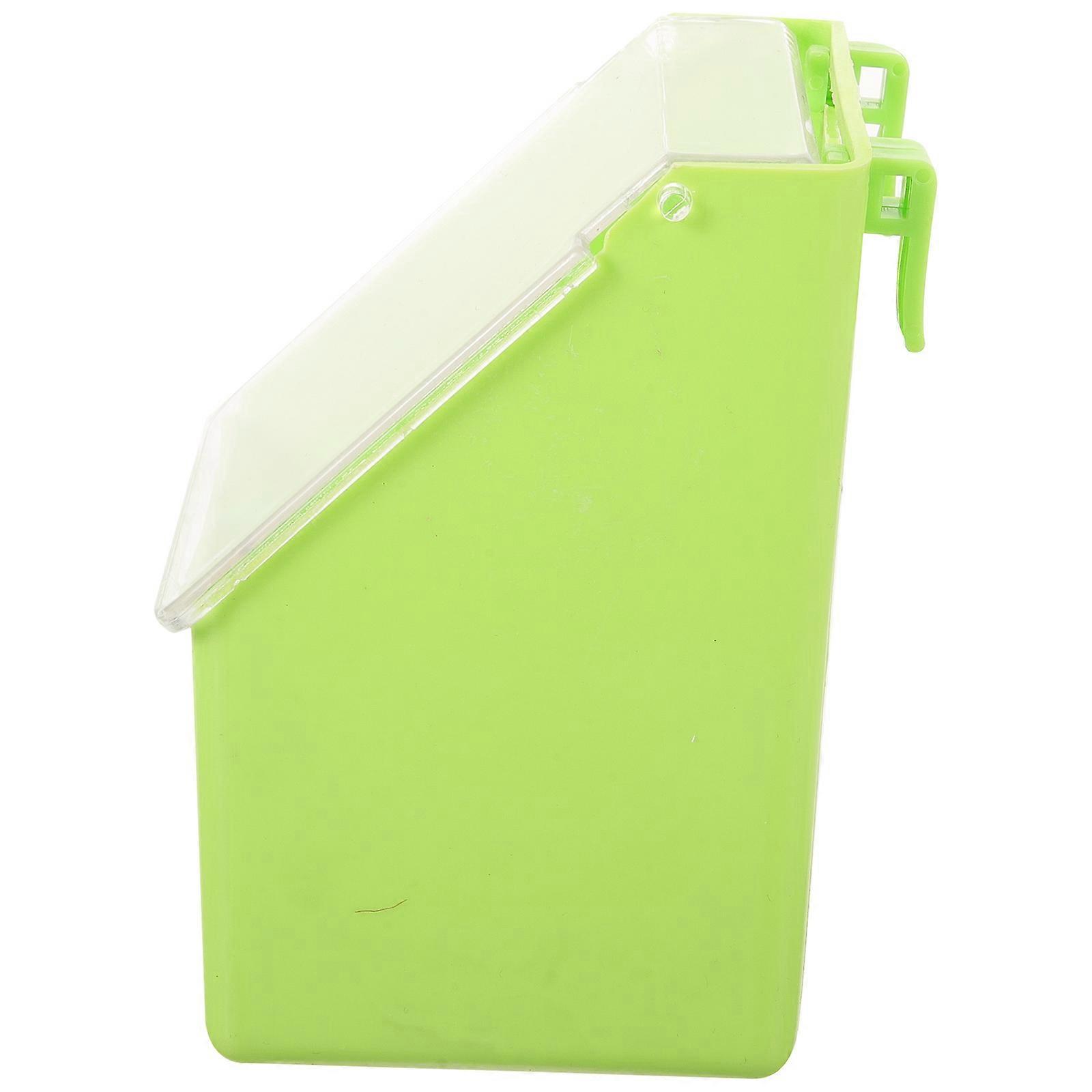 Multifunction Plastic Pigeon Feeder for Hanging Cage 4Pcs Light Green