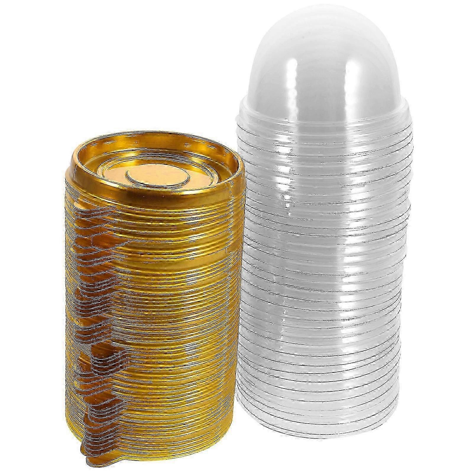 Box Round Plastic Container for Food Storage 100Pcs