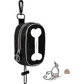 Handsfree hundbajspåsehållare kompatibel med koppel med stor öppning, dragkedja