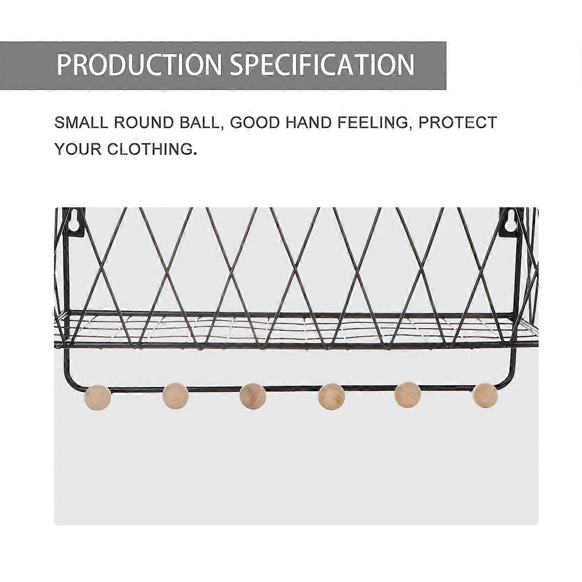 Creative Wall Hanging Hook Storage Rack Black for Storage Use 1Pcs