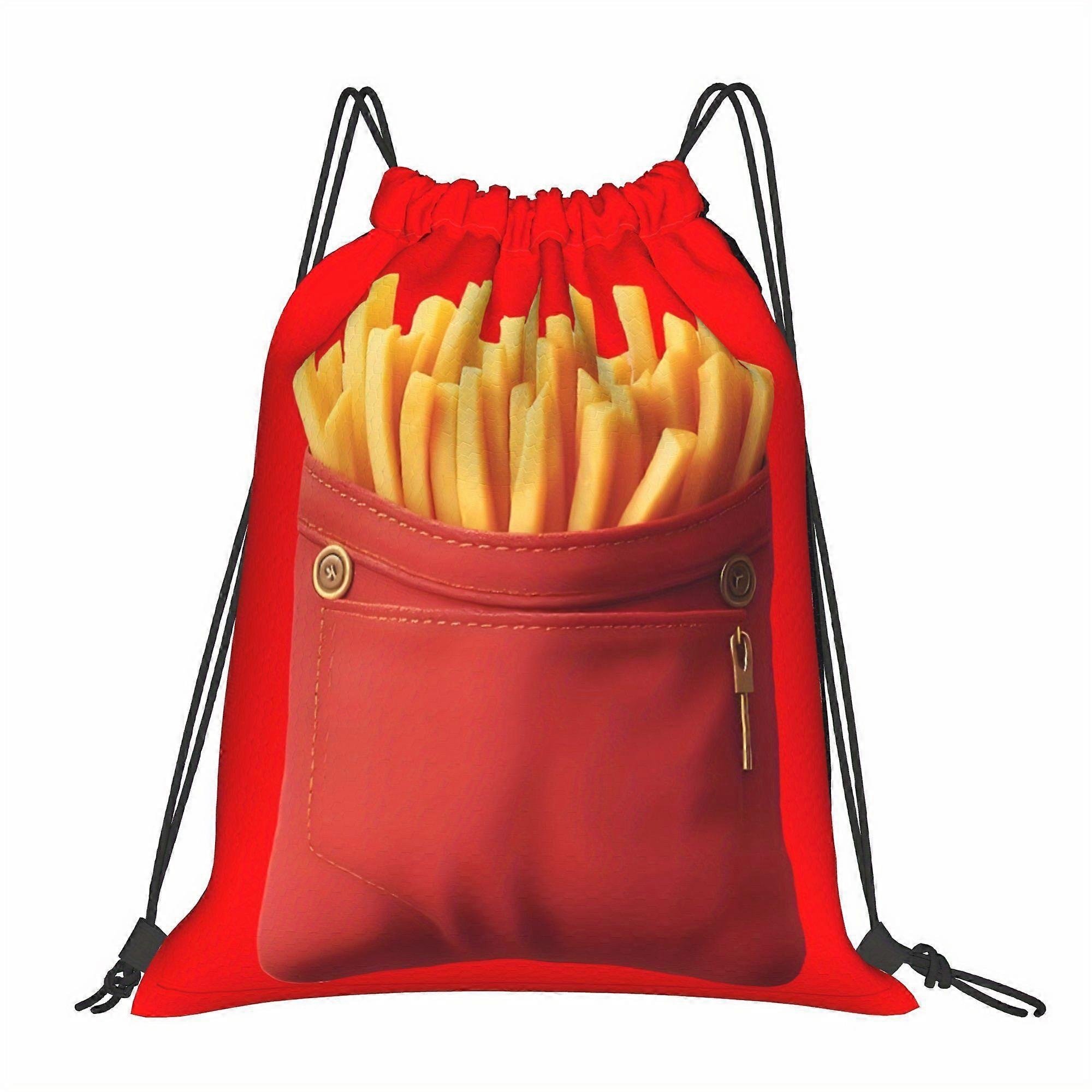 2D Flat Drawstring Bag, Camping Drawstring Pouch-Cqazw