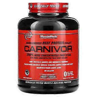 MuscleMeds, Carnivor, Proteína Isolada de Carne Bovina Bioengenheirada, Cereal Frutado, 1,736 g (3,8 lbs)