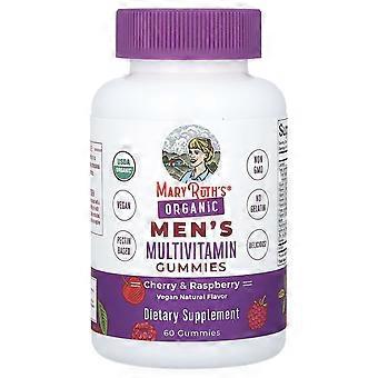 MaryRuth's, Organic Men's Multivitamin Gummies, Cherry & Raspberry, 60 Gummies