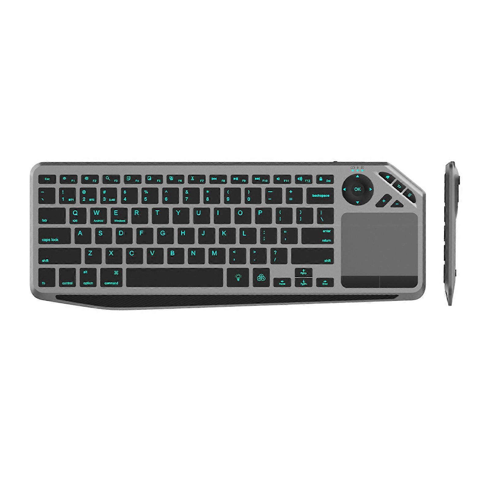2Mode Wireless 2.4G Bluetooth-compatible Keyboards with Integrated Touch for All Users Multicolor