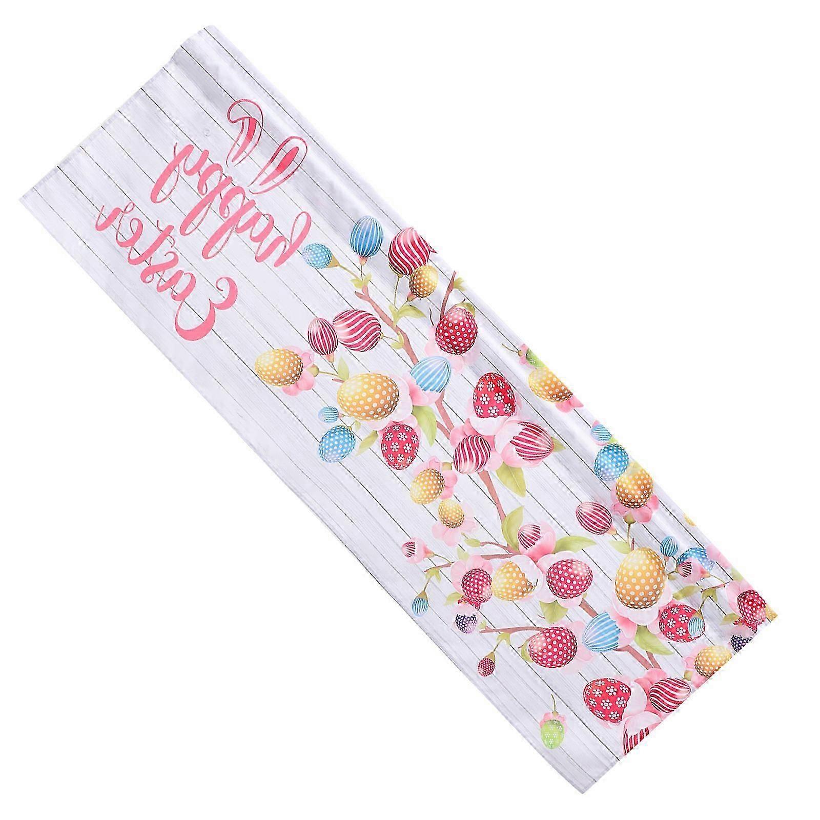 Easter Pattern Prints Window Valance Sunlight Blocking Decorative Modern Kitchen 137x45cm 1Set