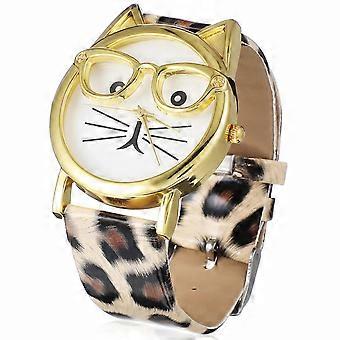 Cartoon Pattern Watch for Kids Sports Wristwatch Leopard 2Pcs Set