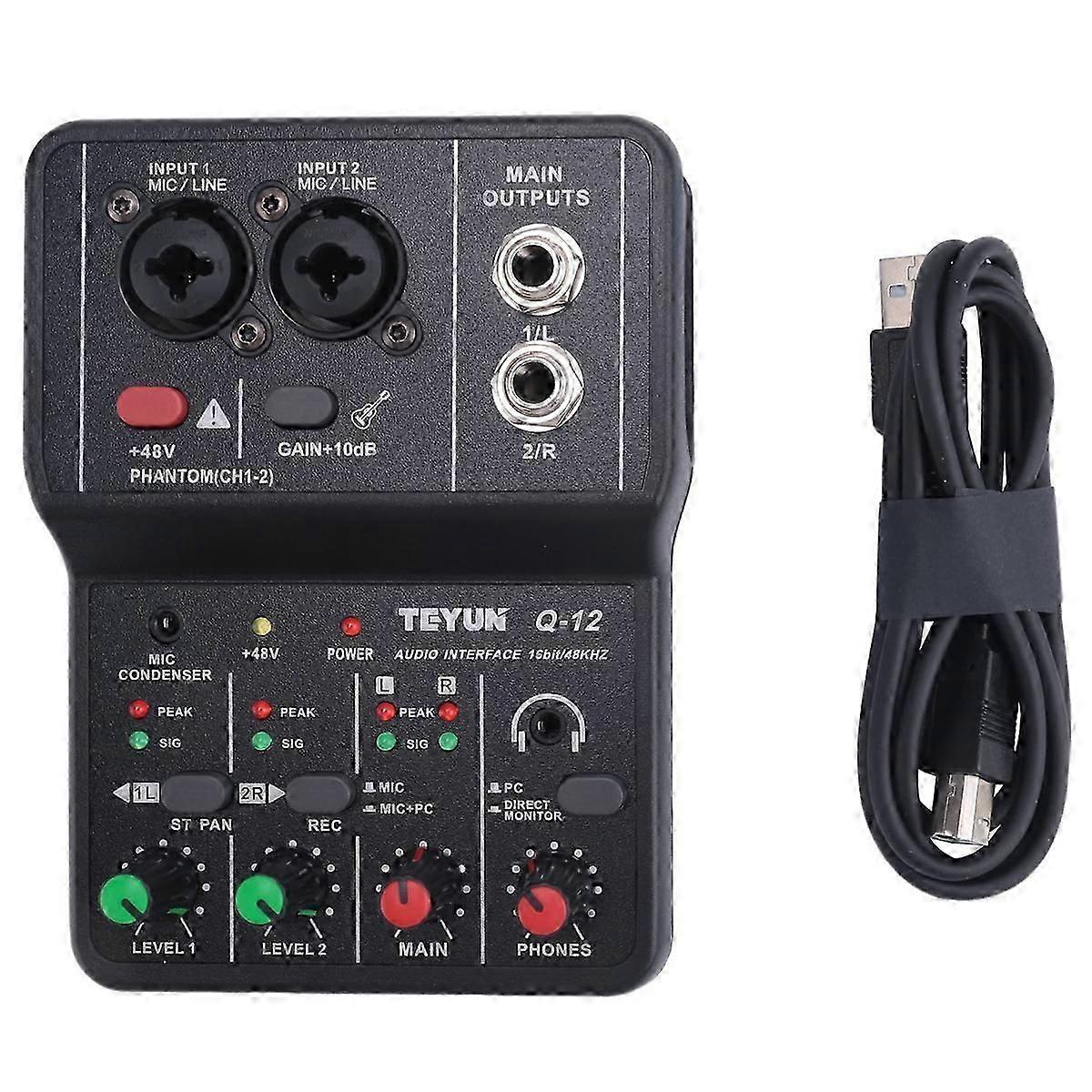 Q-12 Interface 4-kanals 48V stereo computerlydkort