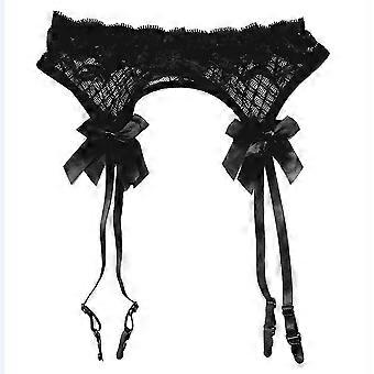 Sexy Frauen Sexy Transparente Spitze Top Oberschenkelstrümpfe Strumpfhalter Gürtel Strapse