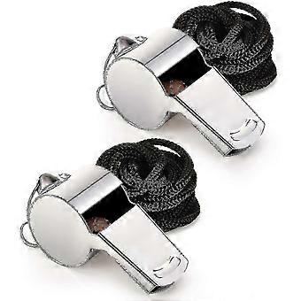 Whistle, Stainless Steel Extra Loud Sports Whistle With Lanyard