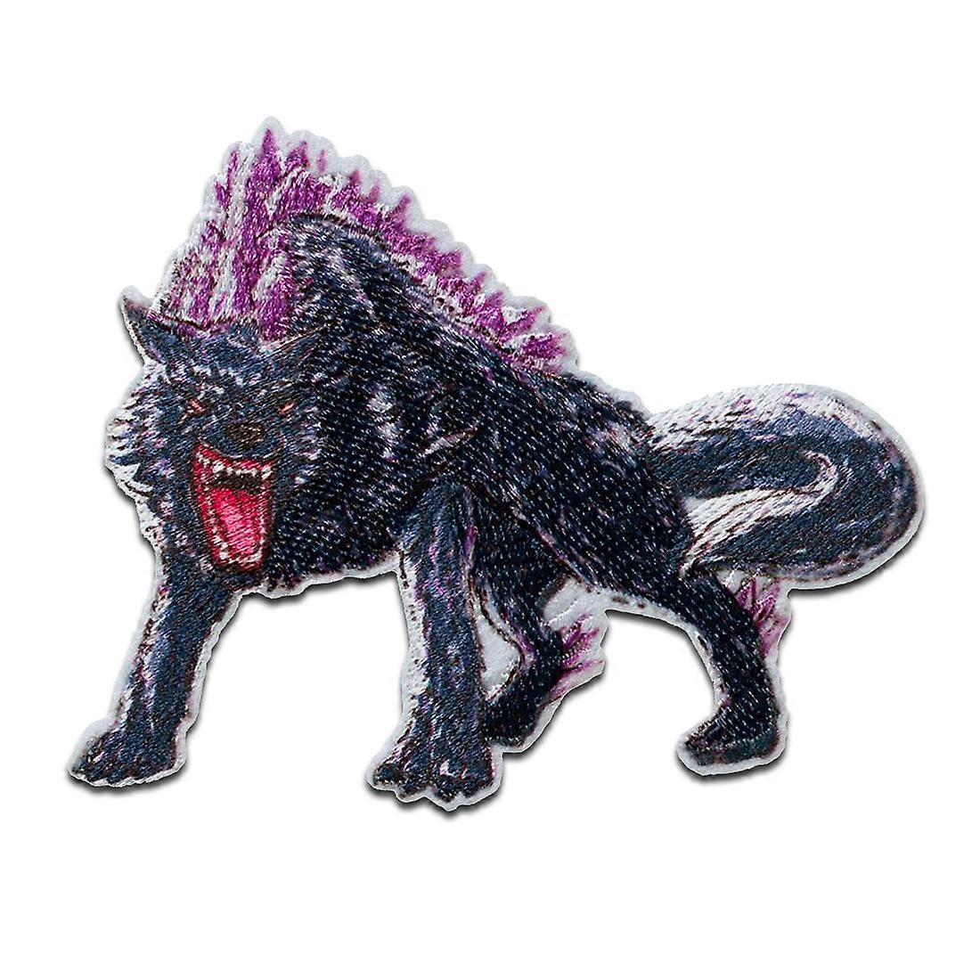 Schleich Eldrador Shadow Wolf - Patch, Iron-on Transfer, Size: 7.3 x 9 cm
