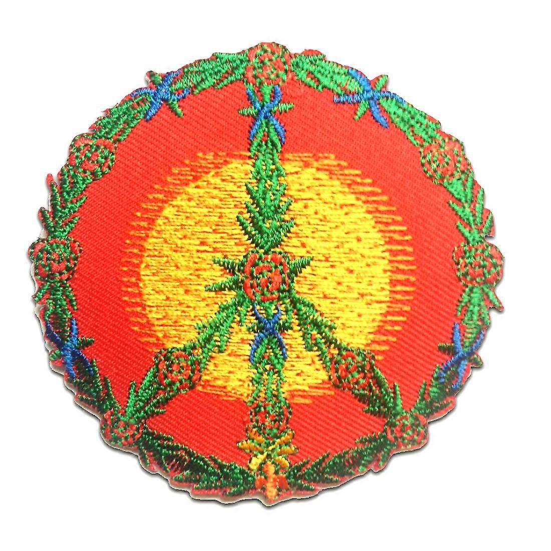 Patch / Strykmärke - Peace Peace - Färgglad - Ø7.5 - Applikationer Patch Patch