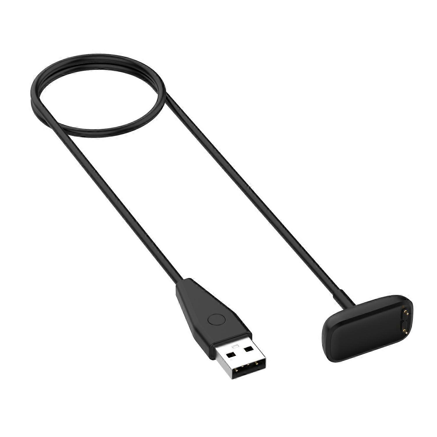 For Fitbit Charge 6 / 5 USB Port 50 cm Smart Watch Charging Cable Black
