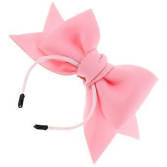 Pet Bowknot Headband for Decoration Use Party Headband Bowknot Pink Cotton