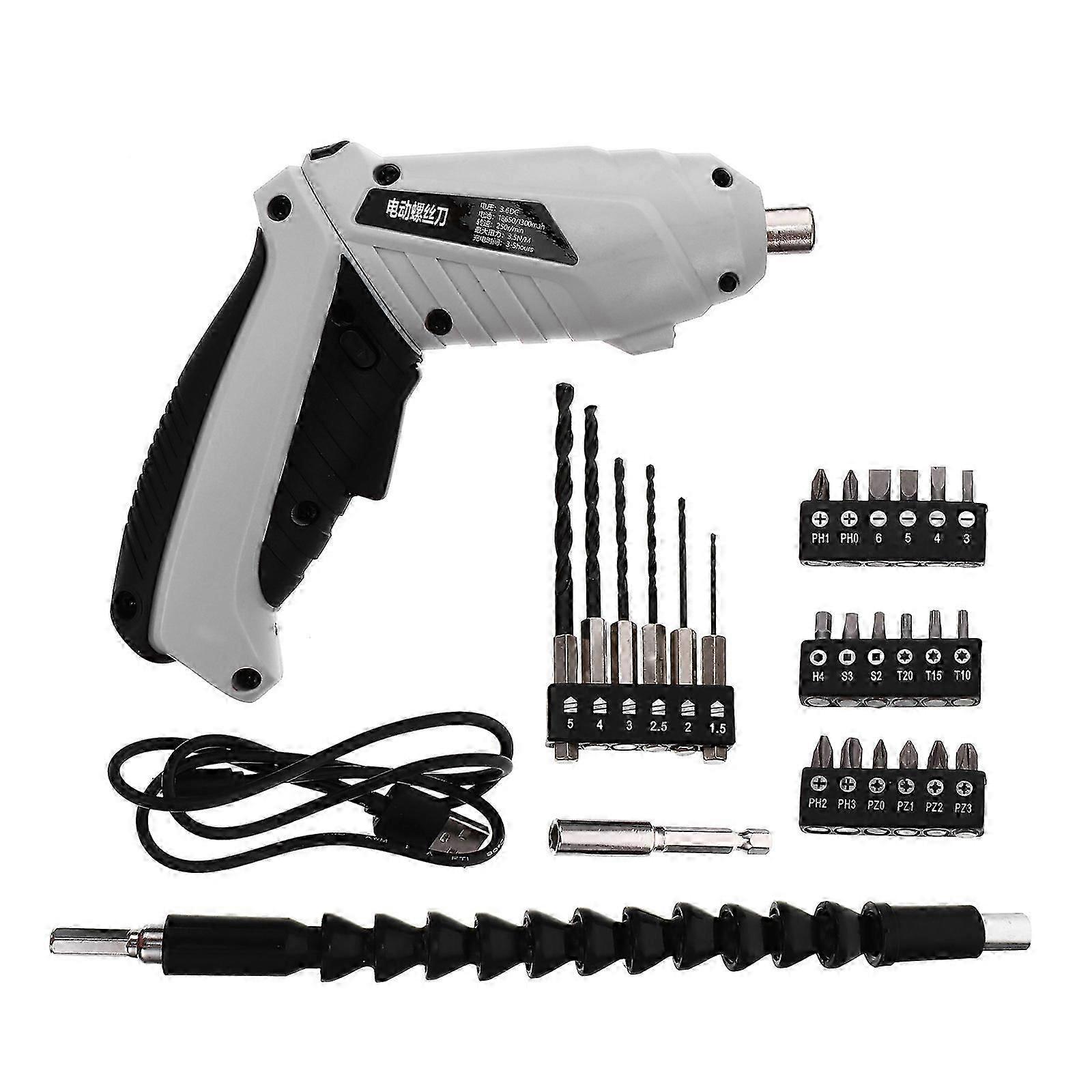 1 Set Multi-function Screwdriver Chargeable Electric Drill Home Screw Kit