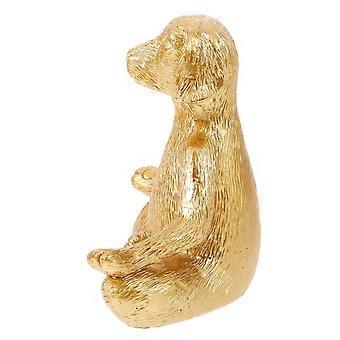 Dog Yoga Statue Desktop Resin Craft Meditating Dog Statue Household Desktop Statue