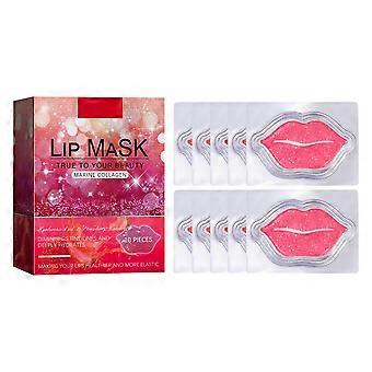 10PCS Collagen Lip Mask for Deep Hydration and Anti-Aging Care, Moisturizing Overnight Treatment