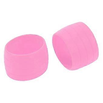 Fiets Siliconen Elastische Band Bevestiging Ring Tape Plug Fiets Stuur Bevestiging Riem Ring MouwRoze