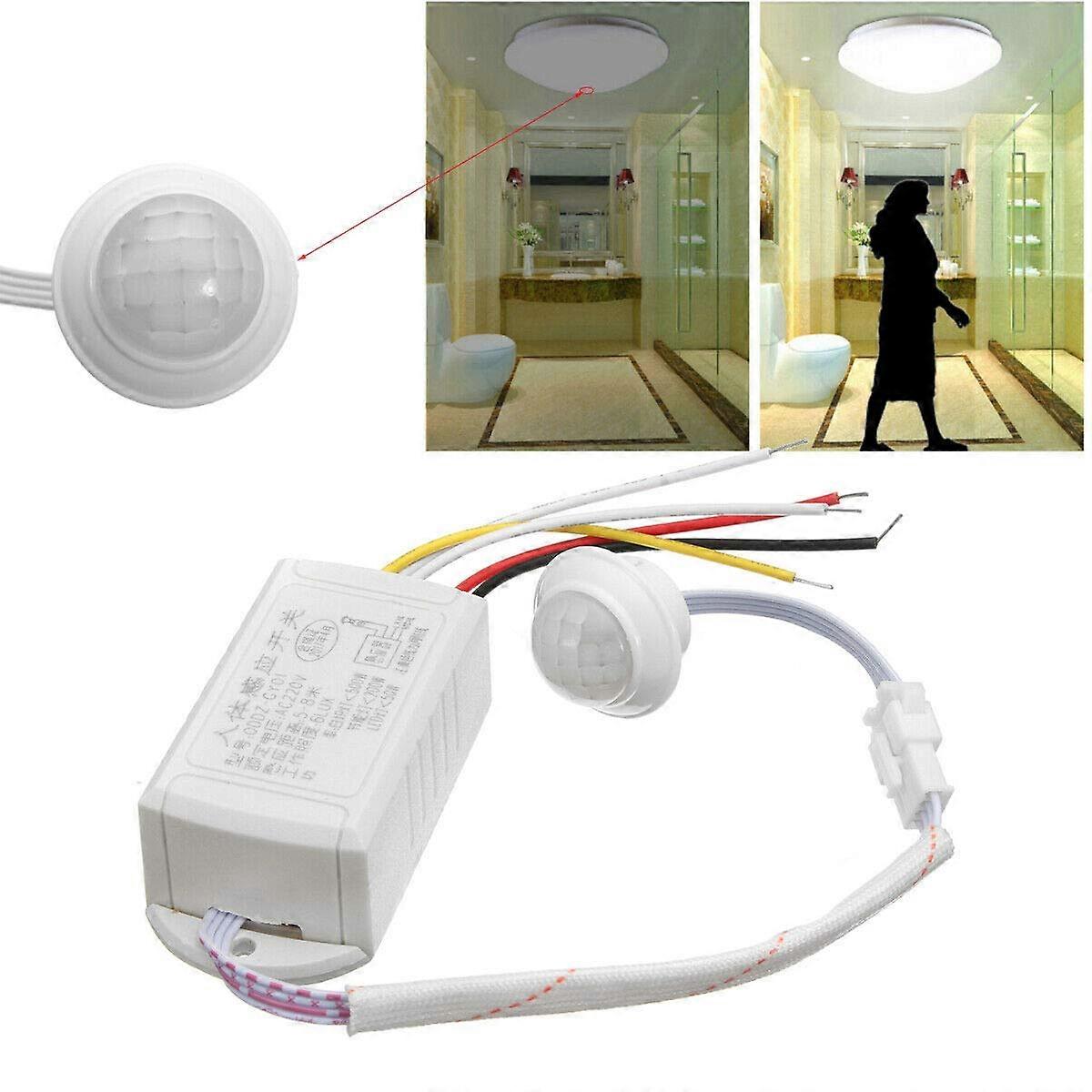 220V Infrared Motion Sensor Light with 58m Range, Smart Automatic Lamp Control, Energy Saving