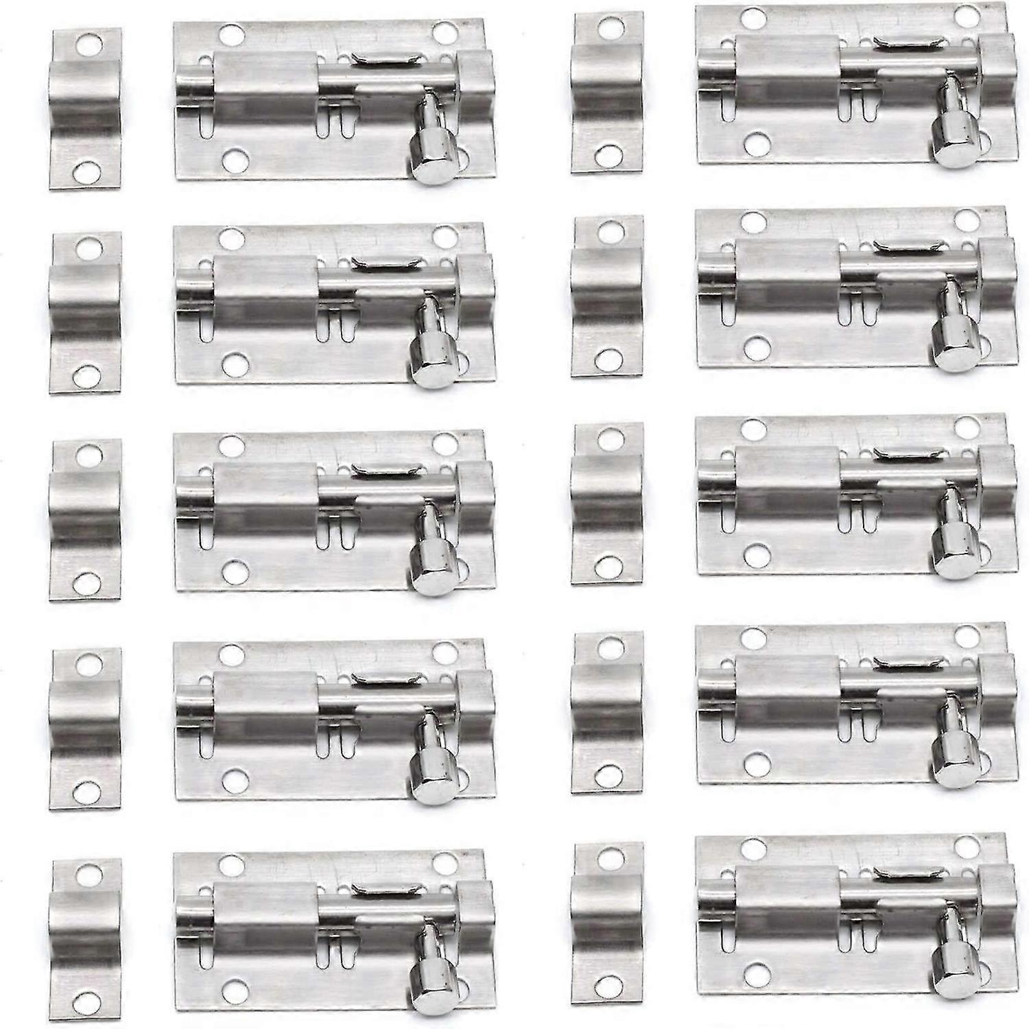 10pcs 2"X1" Stainless Steel Automatic Gate Latch Hardware