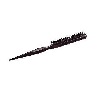 Cepillo de cerdas de jabalí de madera con peine de dientes anchos para peinar el cabello rizado y dar volumen.