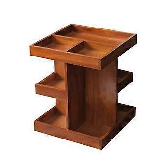 360 Rotating Wood Perfume Storage Rack – Multi-Layer Display Organizer for Cosmetics