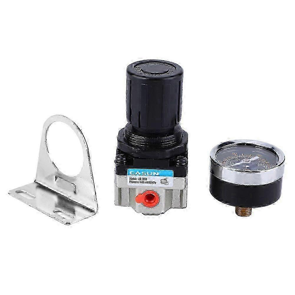 hard AR2000-02 G1/4" Air Filter Source Compressor Adjustable Pressure Regulator Reduce Valve intelligence