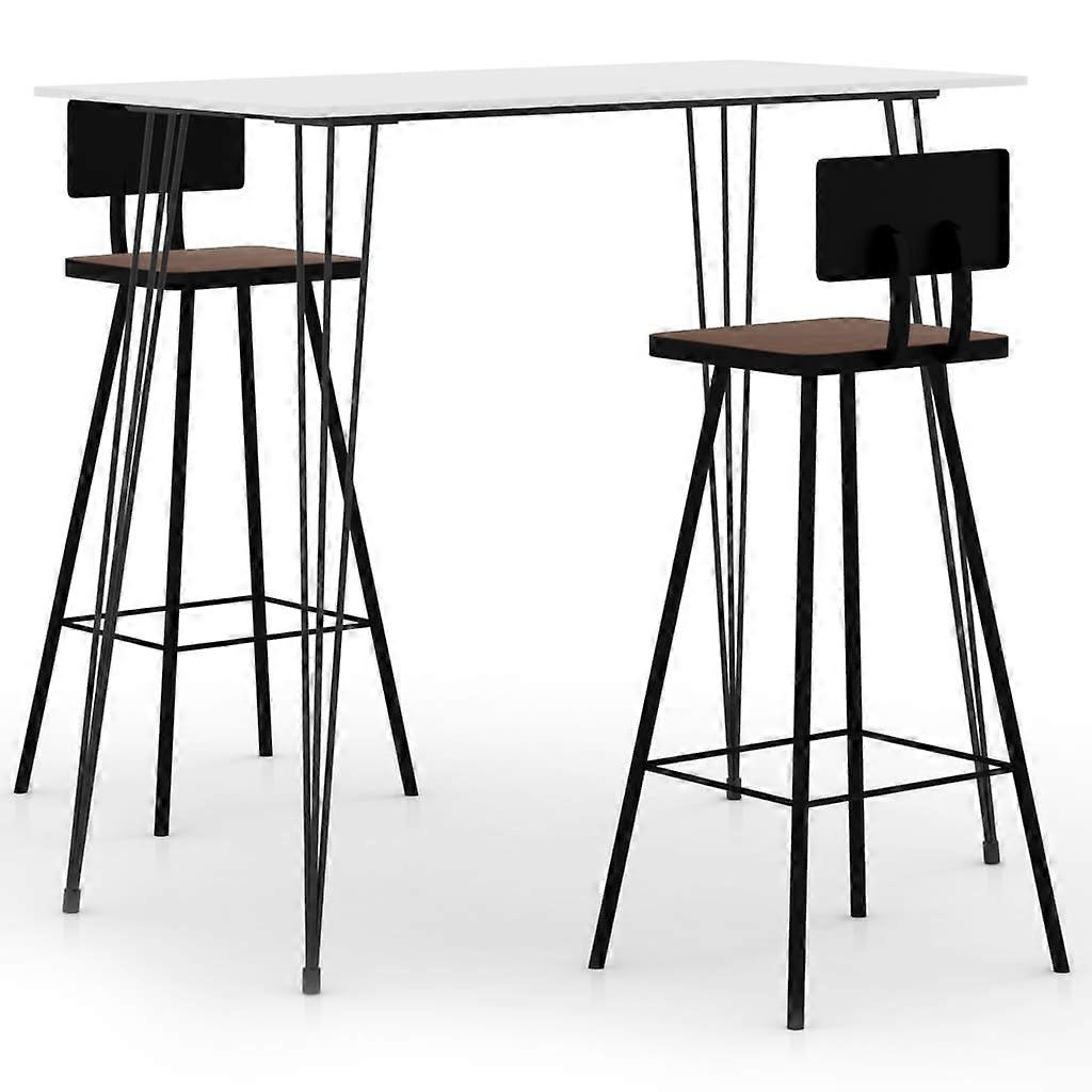 vidaXL 3-delige Barset wit