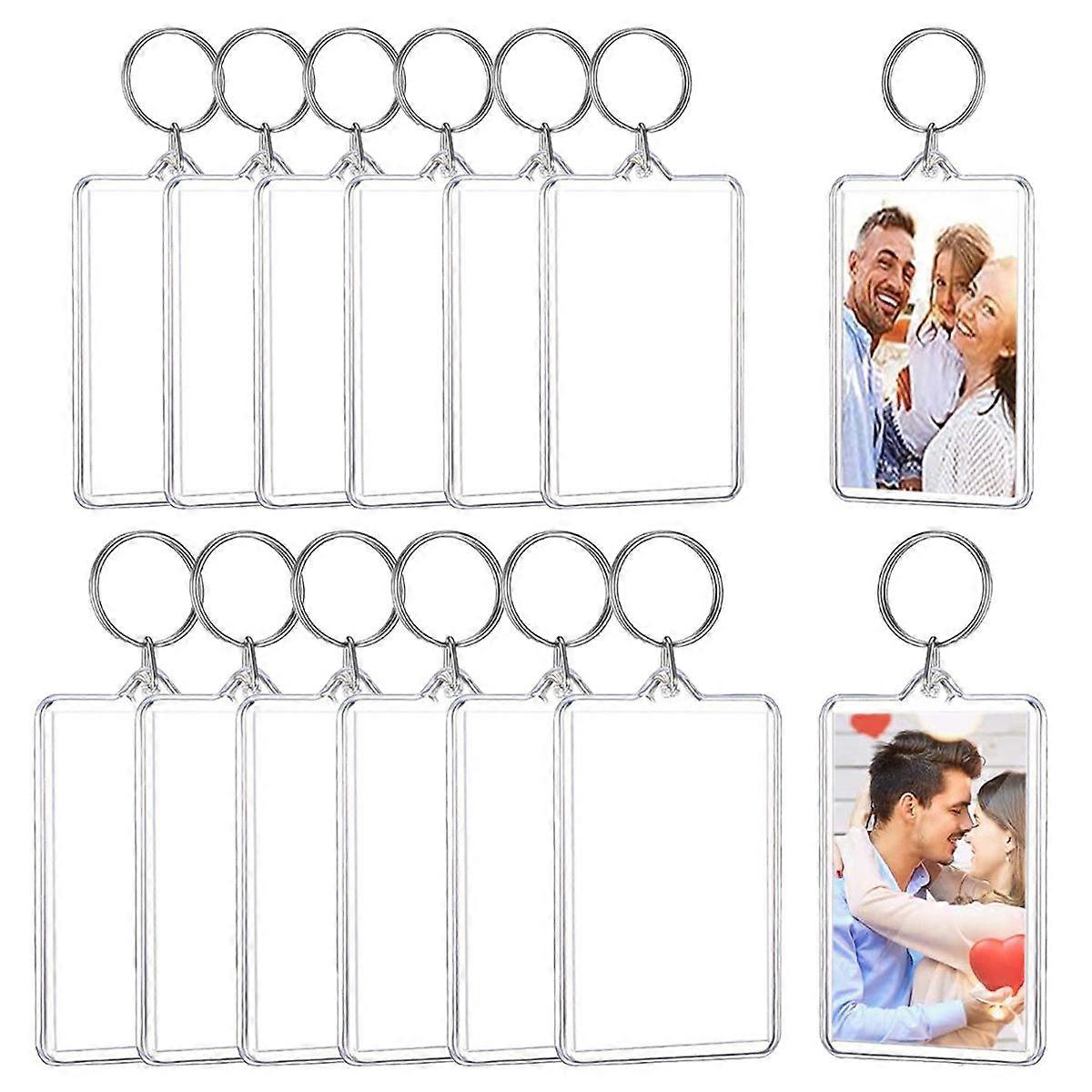 Reusable Transparent Acrylic Keyring Photo Frame