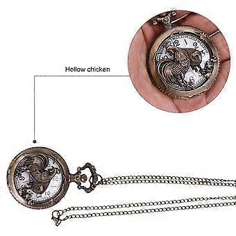 Hanging Pocket Watch for Decoration 1Pcs Retro Chicken Shape Hollow Watch