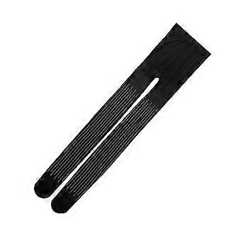 Aesthetic Sheer Pantyhose Stockings for Women, Features Vertical Stripes and Shimmering Rhinestones, See Through Silk Tights Leggings, Black, One Size